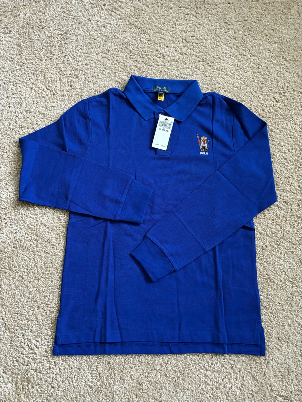 Polo by Ralph Lauren Boys' Long-Sleeve Polo by Ralph Lauren Shirt in Royal Blue